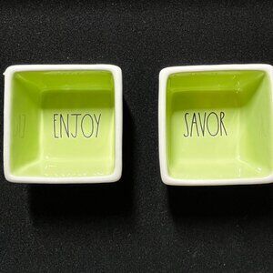Rae Dunn Savor & Enjoy 3x3 Snack Set-FREE SHIPPING